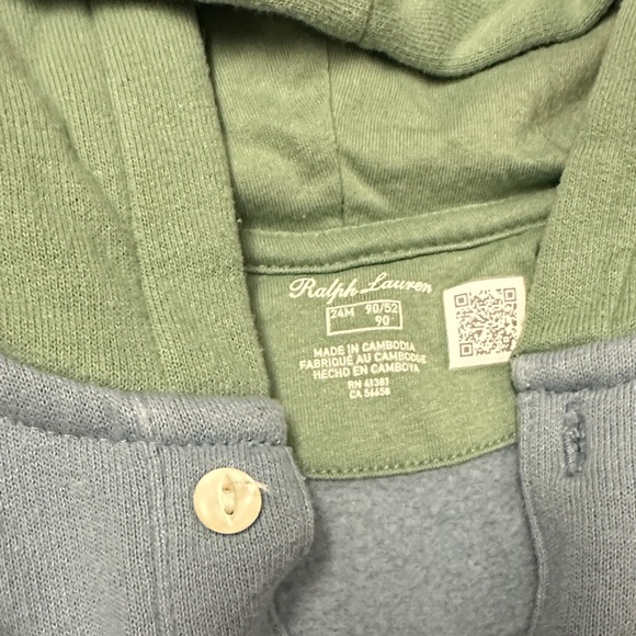 Ralph Lauren Green and Blue Baby Romper - Picture 2 of 4